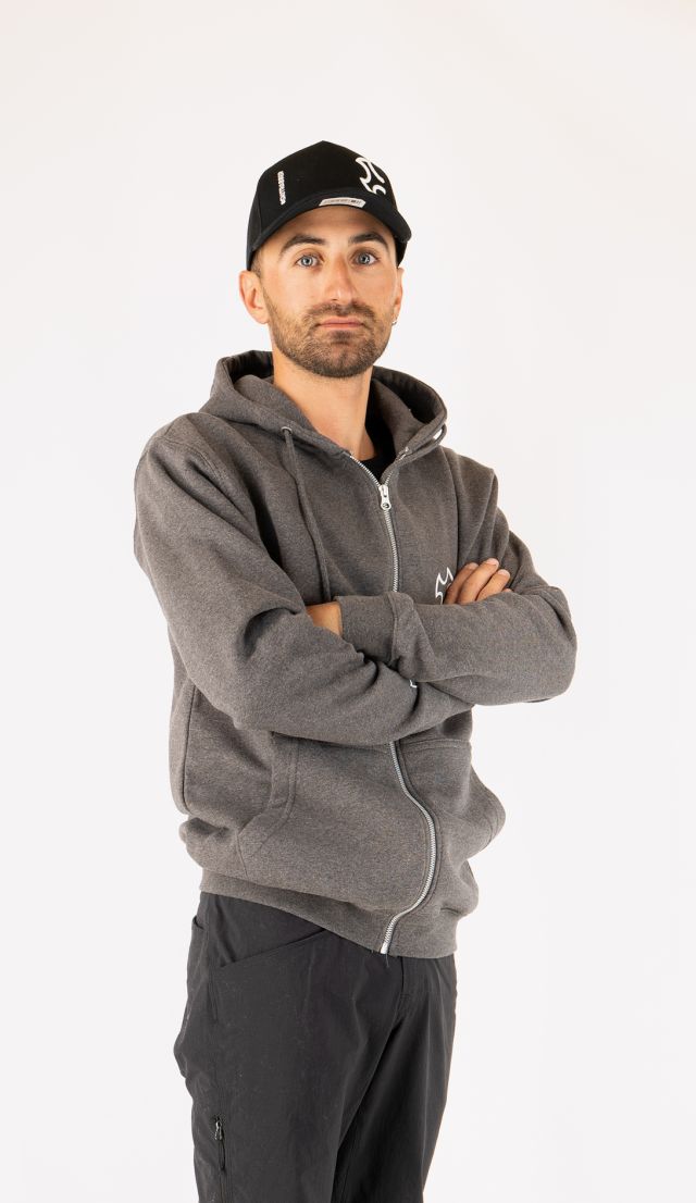 BRAND HOODIE with ZIP organic cotton